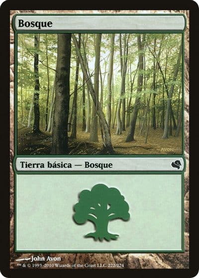 Forest Spanish Bosque 222 Magic Encyclopedia 2011 (Salvat) Magic card