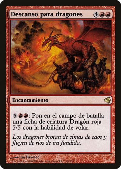 Dragon Roost Spanish Descanso para dragones Magic Encyclopedia 2011 (Salvat) Magic card