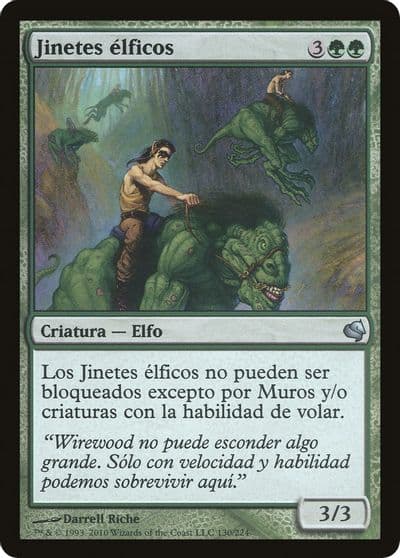 Elven Riders Spanish Jinetes elficos Magic Encyclopedia 2011 (Salvat) Magic card
