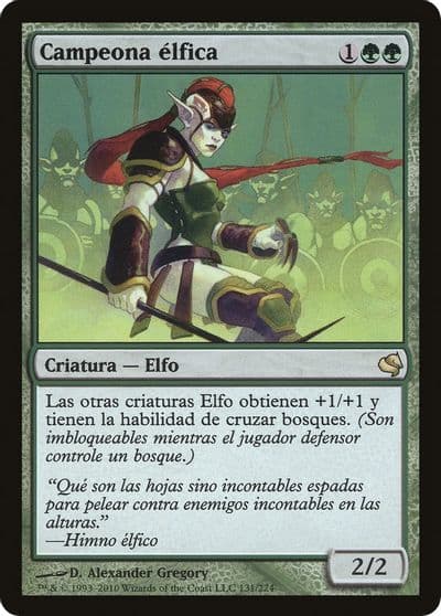 Elvish Champion Spanish Campeona elfica Magic Encyclopedia 2011 (Salvat) Magic card