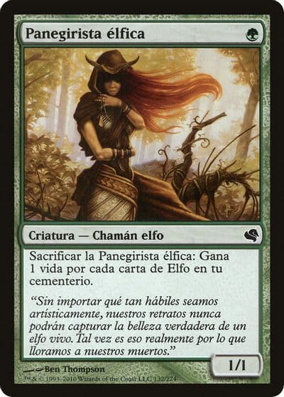 Elvish Eulogist Spanish Panegirista elfica Magic Encyclopedia 2011 (Salvat) Magic card