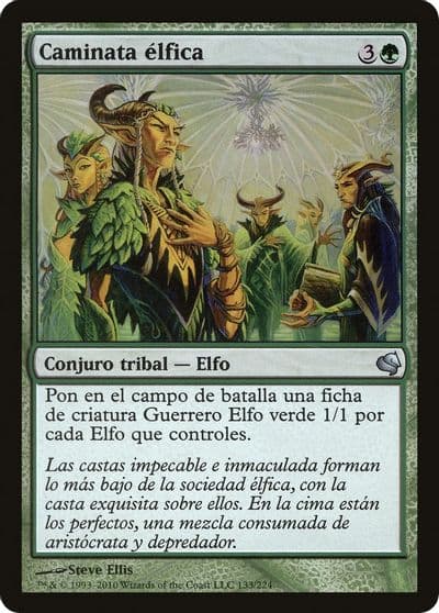 Elvish Promenade Spanish Caminata elfica Magic Encyclopedia 2011 (Salvat) Magic card
