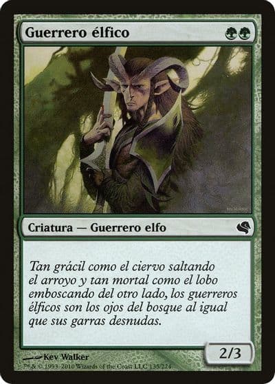 Elvish Warrior Spanish Guerrero elfico Magic Encyclopedia 2011 (Salvat) Magic card