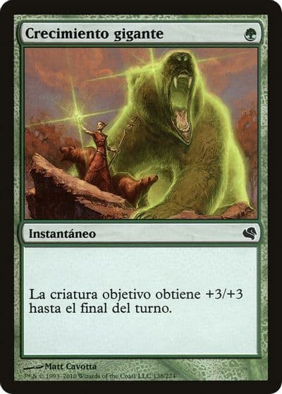 Giant Growth Spanish Crecimiento gigante Magic Encyclopedia 2011 (Salvat) Magic card