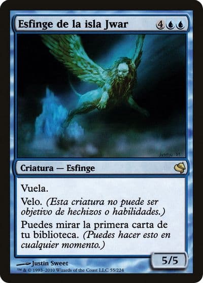 Sphinx of Jwar Isle Spanish Esfinge de la isla Jwar Magic Encyclopedia 2011 (Salvat) Magic card