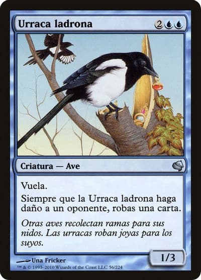 Thieving Magpie Spanish Urraca ladrona Magic Encyclopedia 2011 (Salvat) Magic card