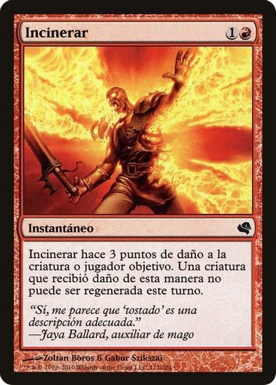 Incinerate Spanish Incinerar Magic Encyclopedia 2011 (Salvat) Magic card