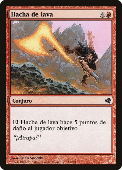 Lava Axe Spanish Hacha de lava Magic Encyclopedia 2011 (Salvat) Magic card