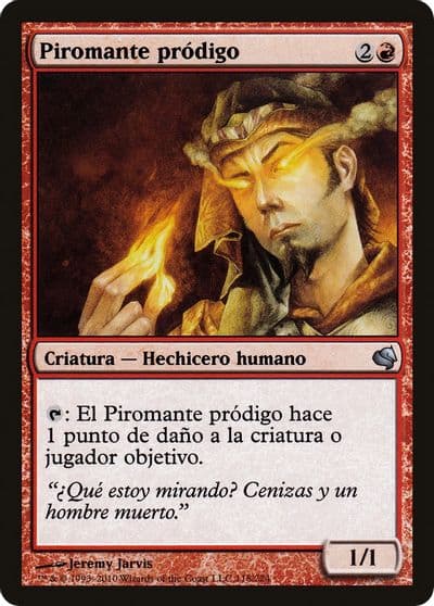 Prodigal Pyromancer Spanish Piromante prodigo Magic Encyclopedia 2011 (Salvat) Magic card