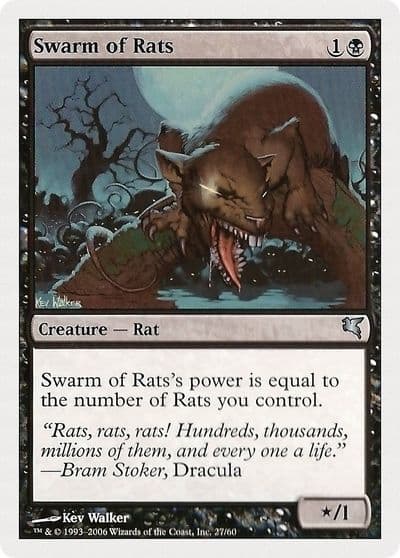 Swarm of Rats 27 Magic Encyclopedia 2005 (Salvat/Hachette) Magic card