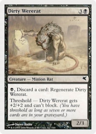 Dirty Wererat 7 Magic Encyclopedia 2005 (Salvat/Hachette) Magic card