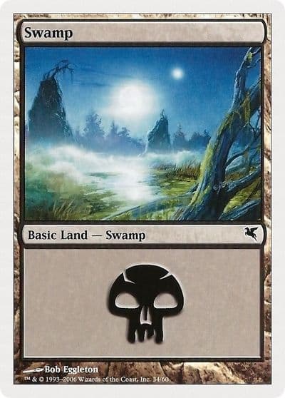 Swamp 34 Magic Encyclopedia 2005 (Salvat/Hachette) Magic card