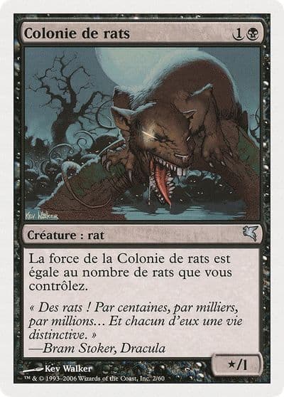 Swarm of Rats French Colonie de rats A2 Magic Encyclopedia 2005 (Salvat/Hachette) Magic card