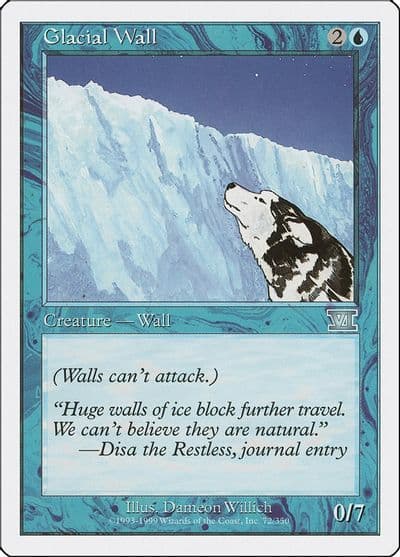 Glacial Wall Classic Sixth Edition Magic card