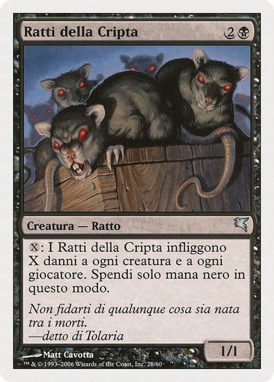 Crypt Rats Italian Ratti della Cripta Magic Encyclopedia 2005 (Salvat/Hachette) Magic card