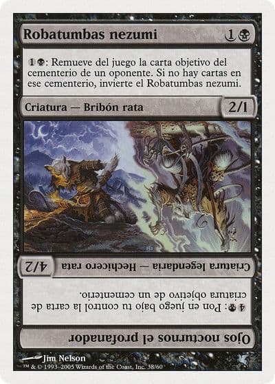 Nezumi Graverobber Nighteyes the Desecrator Spanish Robatumbas nezumi A38 Magic Encyclopedia 2005 (Salvat/Hachette) Magic card
