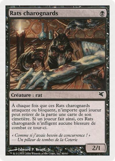Carrion Rats French Rats charognards A40 Magic Encyclopedia 2005 (Salvat/Hachette) Magic card