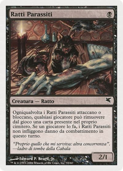 Carrion Rats Italian Ratti Parassiti A53 Magic Encyclopedia 2005 (Salvat/Hachette) Magic card