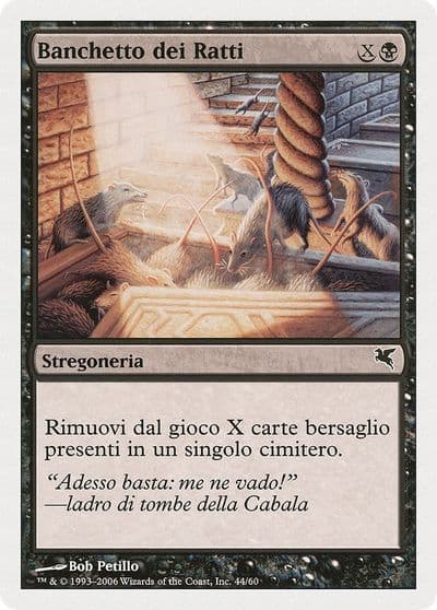 Rats Feast Italian Banchetto dei Ratti A44 Magic Encyclopedia 2005 (Salvat/Hachette) Magic card