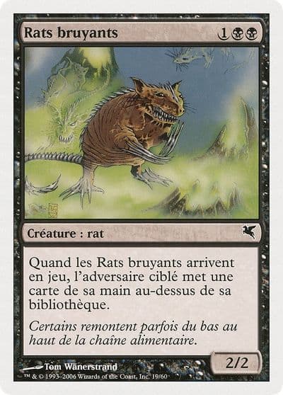 Chittering Rats French Rats bruyants A19 Magic Encyclopedia 2005 (Salvat/Hachette) Magic card