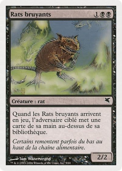 Chittering Rats French Rats bruyants A5 Magic Encyclopedia 2005 (Salvat/Hachette) Magic card