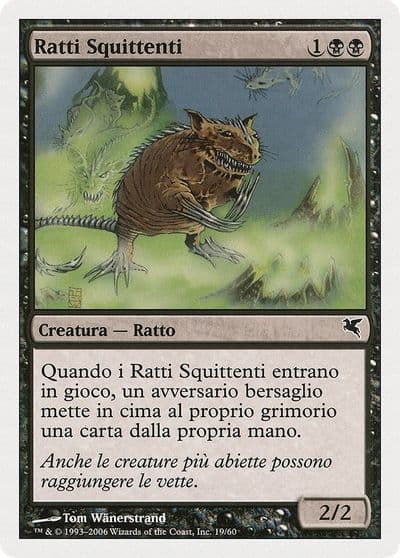 Chittering Rats Italian Ratti Squittenti A19 Magic Encyclopedia 2005 (Salvat/Hachette) Magic card