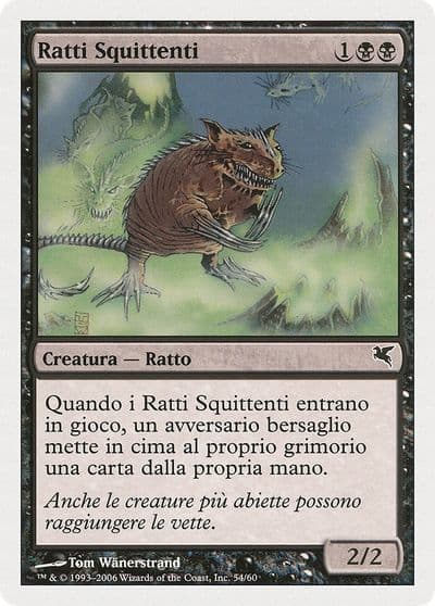 Chittering Rats Italian Ratti Squittenti A54 Magic Encyclopedia 2005 (Salvat/Hachette) Magic card
