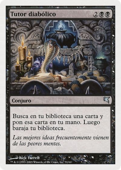 Diabolic Tutor Spanish Tutor diabolico Magic Encyclopedia 2005 (Salvat/Hachette) Magic card