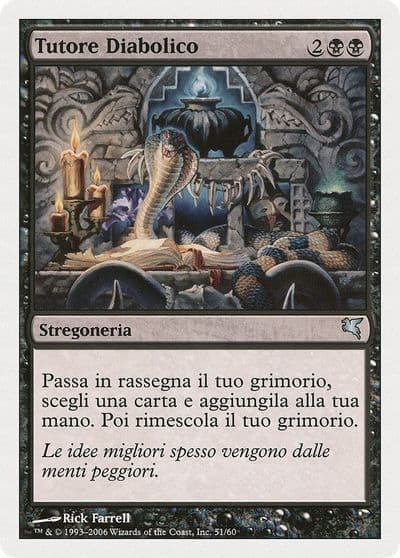 Diabolic Tutor Italian Tutore Diabolico Magic Encyclopedia 2005 (Salvat/Hachette) Magic card