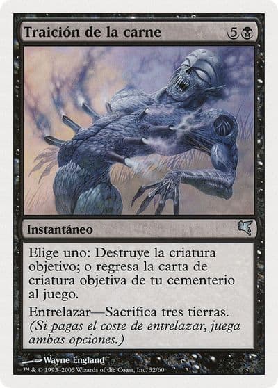 Betrayal of Flesh Spanish Traicion de la carne Magic Encyclopedia 2005 (Salvat/Hachette) Magic card