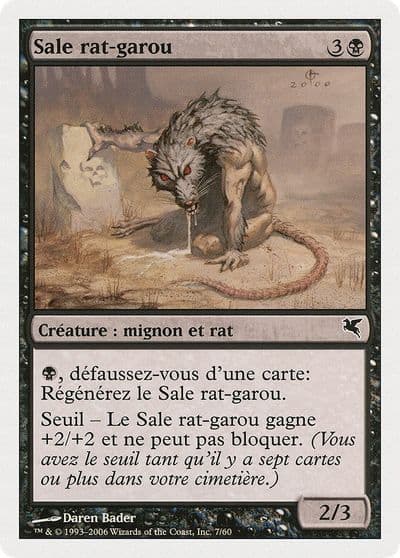 Dirty Wererat French Sale rat garou A7 Magic Encyclopedia 2005 (Salvat/Hachette) Magic card