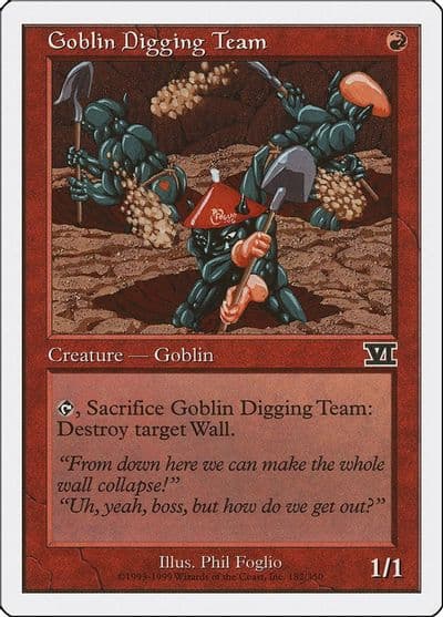 Goblin Digging Team Classic Sixth Edition Magic card