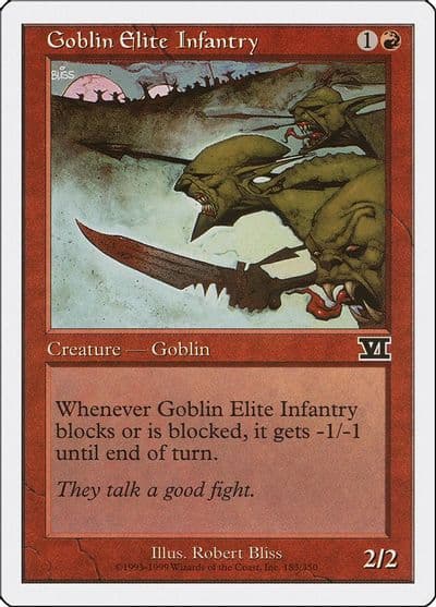 Goblin Elite Infantry Classic Sixth Edition Magic card