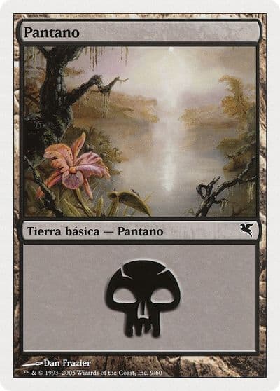 Swamp Spanish Pantano A9 Magic Encyclopedia 2005 (Salvat/Hachette) Magic card