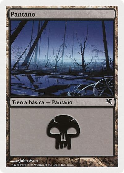 Swamp Spanish Pantano A10 Magic Encyclopedia 2005 (Salvat/Hachette) Magic card