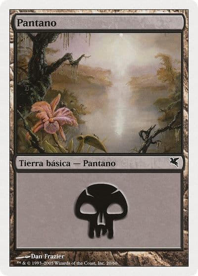 Swamp Spanish Pantano A20 Magic Encyclopedia 2005 (Salvat/Hachette) Magic card