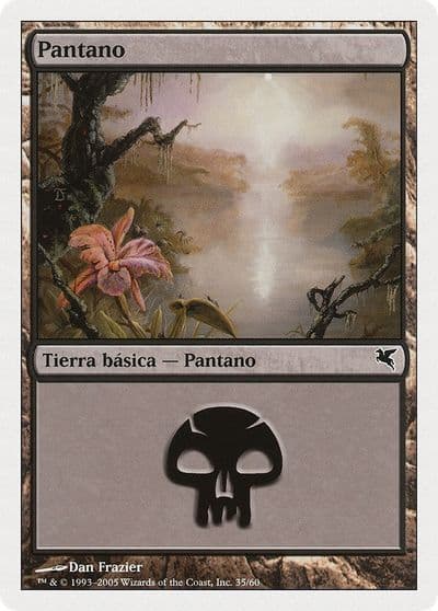 Swamp Spanish Pantano A35 Magic Encyclopedia 2005 (Salvat/Hachette) Magic card