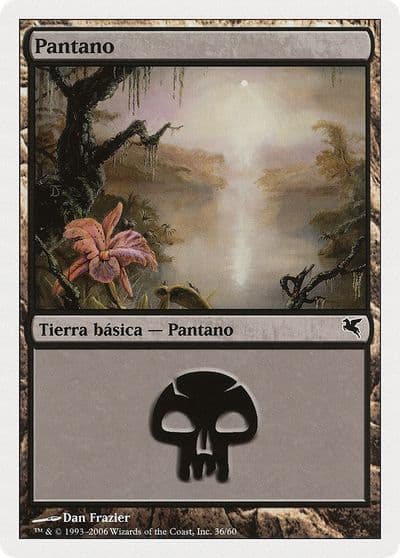 Swamp Spanish Pantano E36 Magic Encyclopedia 2005 (Salvat/Hachette) Magic card