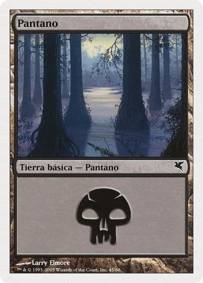 Swamp Spanish Pantano A45 Magic Encyclopedia 2005 (Salvat/Hachette) Magic card