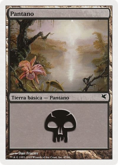 Swamp Spanish Pantano A47 Magic Encyclopedia 2005 (Salvat/Hachette) Magic card