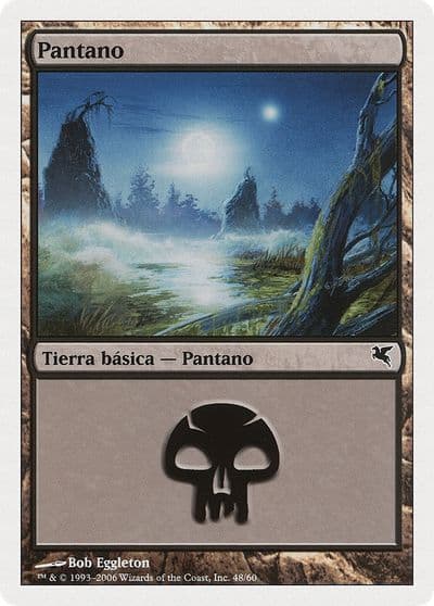 Swamp Spanish Pantano E48 Magic Encyclopedia 2005 (Salvat/Hachette) Magic card