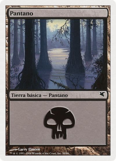 Swamp Spanish Pantano F56 Magic Encyclopedia 2005 (Salvat/Hachette) Magic card