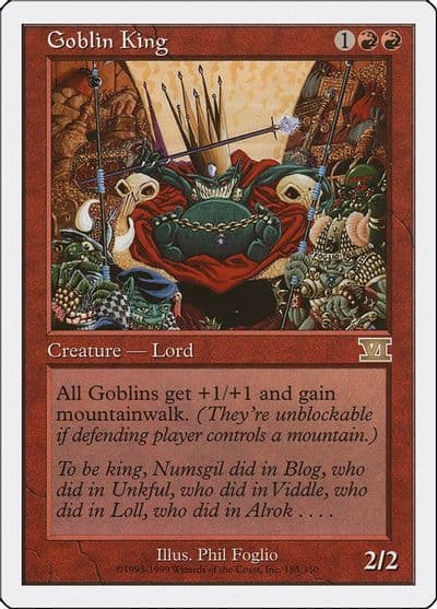 Goblin King Classic Sixth Edition Magic card