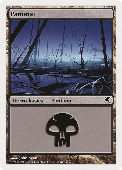 Swamp Spanish Pantano A59 Magic Encyclopedia 2005 (Salvat/Hachette) Magic card