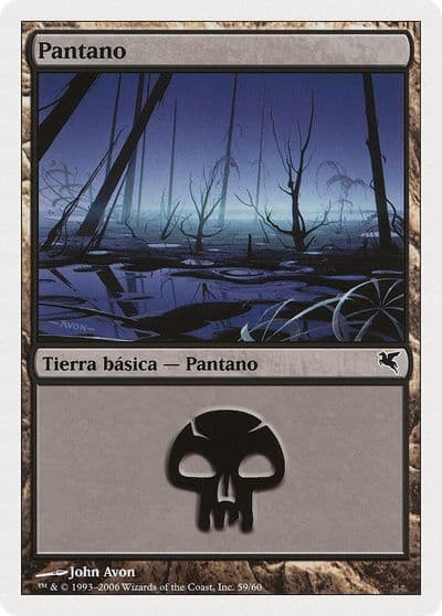 Swamp Spanish Pantano E59 Magic Encyclopedia 2005 (Salvat/Hachette) Magic card