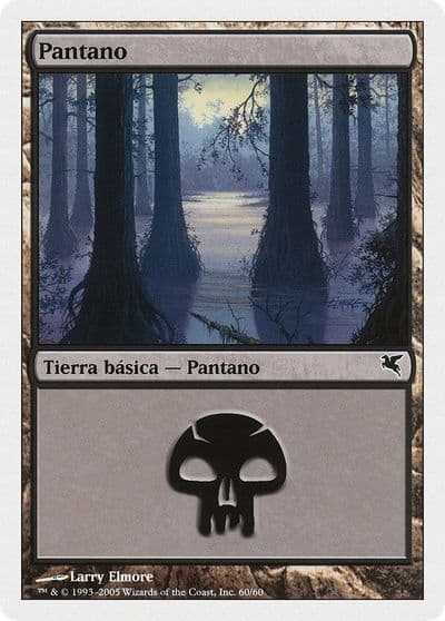Swamp Spanish Pantano A60 Magic Encyclopedia 2005 (Salvat/Hachette) Magic card