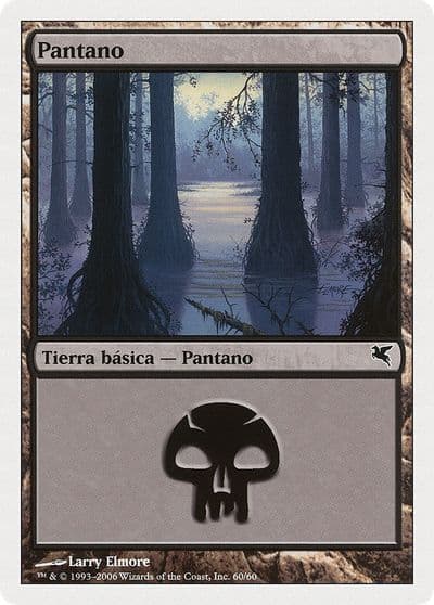 Swamp Spanish Pantano F60 Magic Encyclopedia 2005 (Salvat/Hachette) Magic card