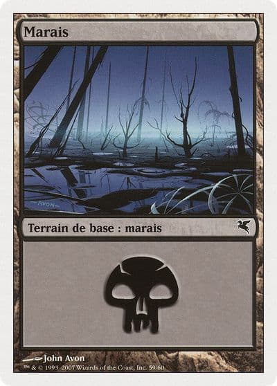 Swamp French Marais E59 Magic Encyclopedia 2005 (Salvat/Hachette) Magic card
