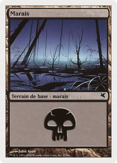 Swamp French Marais F47 Magic Encyclopedia 2005 (Salvat/Hachette) Magic card