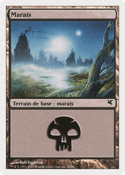 Swamp French Marais D45 Magic Encyclopedia 2005 (Salvat/Hachette) Magic card